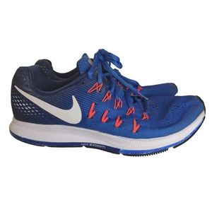 Nike Zoom Pegasus 33 Blue Mesh Running Sneakers 831352-401 Men's 8.5M